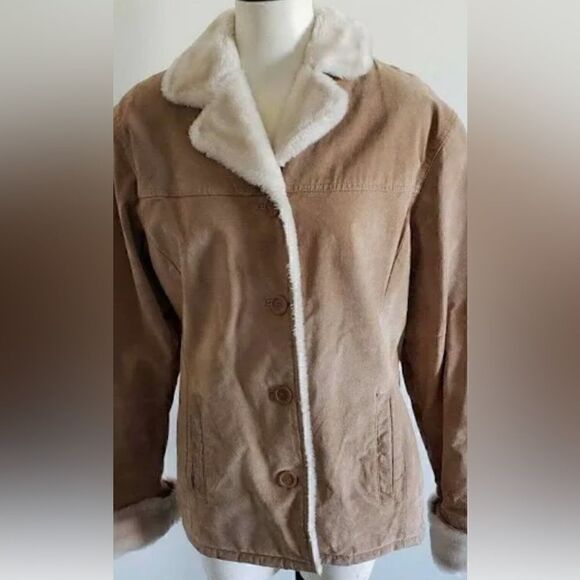 🔥🔥Adler collection Beautiful vintage lambskin tan leather jacket super warm - Picture 9 of 10